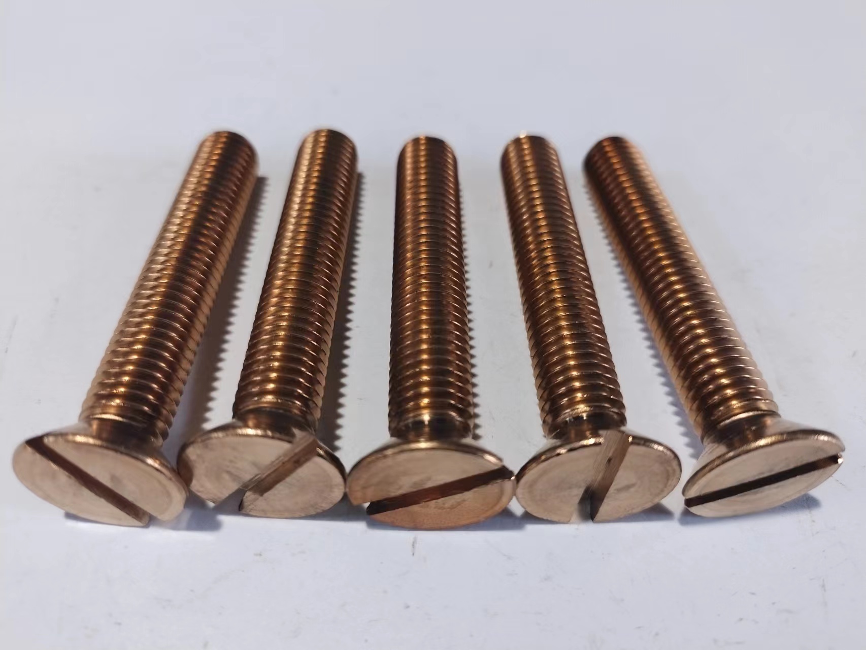 Silicon Bronze Machine Screws Bolts  Slotted Flat Head