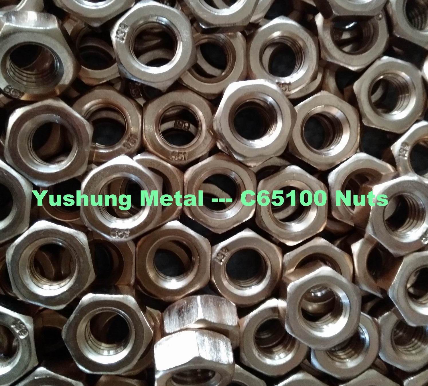 Silicon bronze finished hex nuts