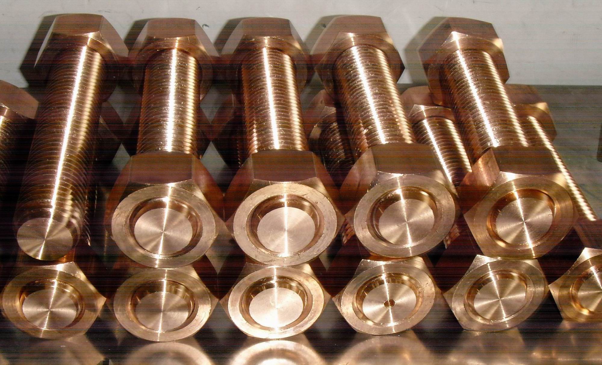 Silicon Bronze Studbolts C/W Hex Nuts