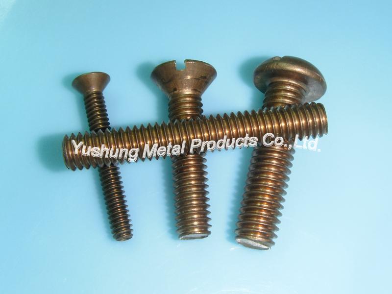Silicon bronze machine screw