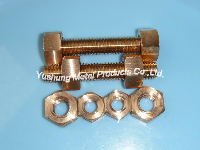 C52100 phosphor bronze studbolt and heavy nuts